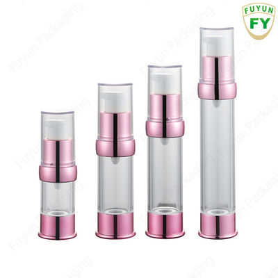 পাইকারি 15ml 30ml 40g 50ml খালি ট্রাভেল মিনি ভ্যাকুয়াম ক্লিয়ার গোলাকার এয়ারলেস লোশন ক্রিম প্লাস্টিকের বোতল ত্বকের যত্নের জন্য