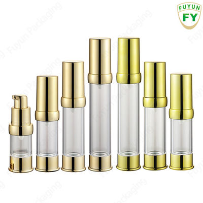 পাইকারি 15ml 30ml 40g 50ml খালি ট্রাভেল মিনি ভ্যাকুয়াম ক্লিয়ার গোলাকার এয়ারলেস লোশন ক্রিম প্লাস্টিকের বোতল ত্বকের যত্নের জন্য