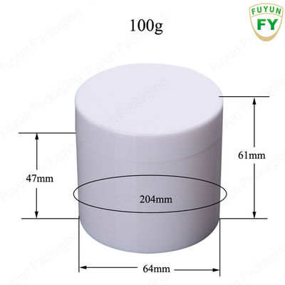 ভ্রমণের জন্য উপযুক্ত সাদা whiteাকনা সহ মার্জিত 100 মিলি প্রসাধনী পাত্রে