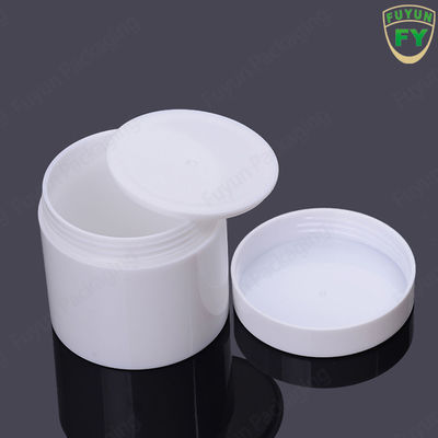 ভ্রমণের জন্য উপযুক্ত সাদা whiteাকনা সহ মার্জিত 100 মিলি প্রসাধনী পাত্রে