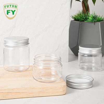 550ml 600ml 1000ml কুকি BPA ফ্রি পিইটি প্লাস্টিকের রাউন্ড জার Lাকনা সহ