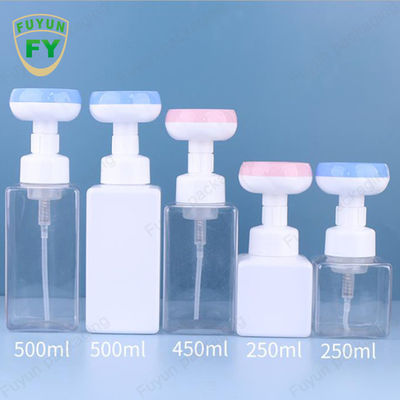 500ml সাবান ফোম পাম্প বোতল স্কোয়ার খালি থাবা ফুলের মাথার বোতল