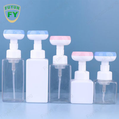500ml সাবান ফোম পাম্প বোতল স্কোয়ার খালি থাবা ফুলের মাথার বোতল