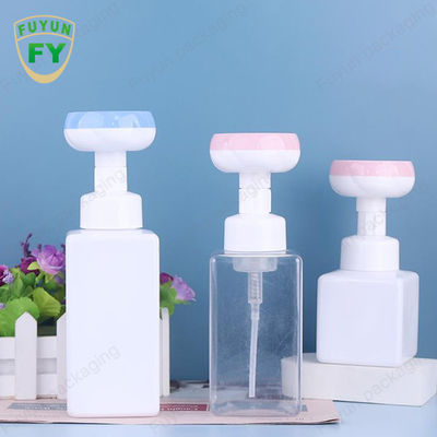 500ml সাবান ফোম পাম্প বোতল স্কোয়ার খালি থাবা ফুলের মাথার বোতল