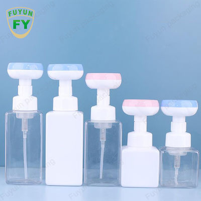 500ml সাবান ফোম পাম্প বোতল স্কোয়ার খালি থাবা ফুলের মাথার বোতল