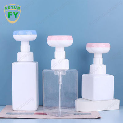500ml সাবান ফোম পাম্প বোতল স্কোয়ার খালি থাবা ফুলের মাথার বোতল