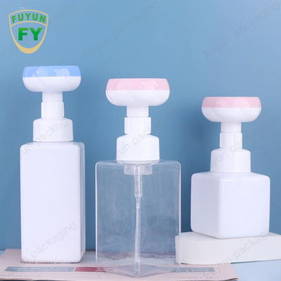 500ml সাবান ফোম পাম্প বোতল স্কোয়ার খালি থাবা ফুলের মাথার বোতল