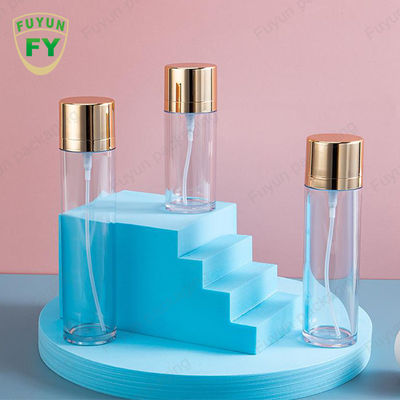গোল্ড ক্যাপ খালি PET স্প্রে বোতল 50ml নলাকার কসমেটিক প্যাকেজিং
