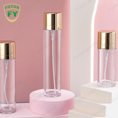 গোল্ড ক্যাপ খালি PET স্প্রে বোতল 50ml নলাকার কসমেটিক প্যাকেজিং
