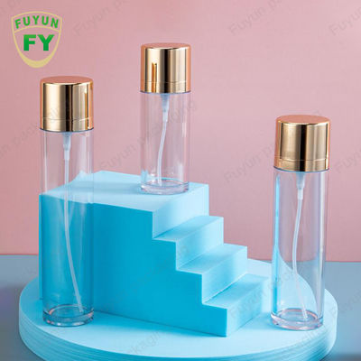 গোল্ড ক্যাপ খালি PET স্প্রে বোতল 50ml নলাকার কসমেটিক প্যাকেজিং