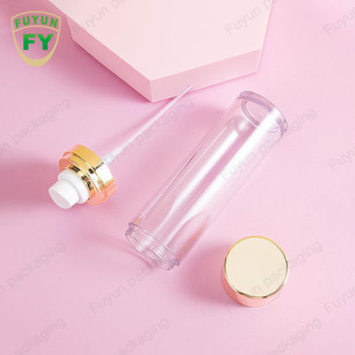 গোল্ড ক্যাপ খালি PET স্প্রে বোতল 50ml নলাকার কসমেটিক প্যাকেজিং