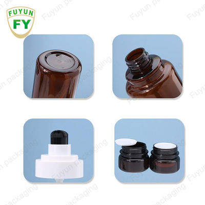 Fuyun 40ml 60ml অ্যাম্বার স্কিনকেয়ার প্লাস্টিক পাম্প বোতল ক্রমাগত স্প্রে