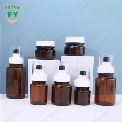 Fuyun 40ml 60ml অ্যাম্বার স্কিনকেয়ার প্লাস্টিক পাম্প বোতল ক্রমাগত স্প্রে