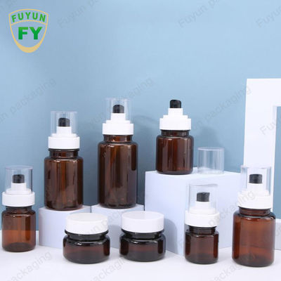 Fuyun 40ml 60ml অ্যাম্বার স্কিনকেয়ার প্লাস্টিক পাম্প বোতল ক্রমাগত স্প্রে