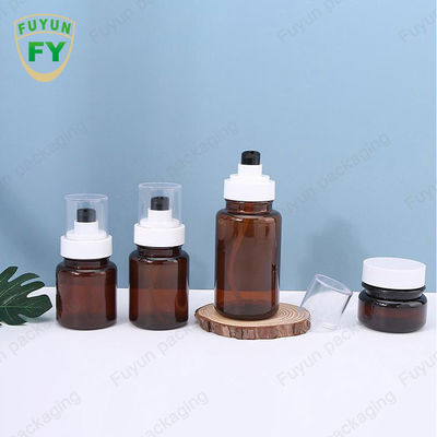 Fuyun 40ml 60ml অ্যাম্বার স্কিনকেয়ার প্লাস্টিক পাম্প বোতল ক্রমাগত স্প্রে