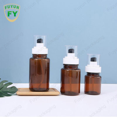Fuyun 40ml 60ml অ্যাম্বার স্কিনকেয়ার প্লাস্টিক পাম্প বোতল ক্রমাগত স্প্রে