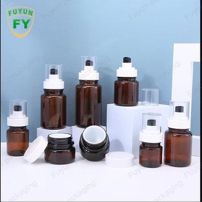 Fuyun 40ml 60ml অ্যাম্বার স্কিনকেয়ার প্লাস্টিক পাম্প বোতল ক্রমাগত স্প্রে