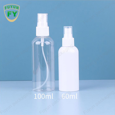 60Ml স্বচ্ছ স্প্রে PET প্লাস্টিকের বোতল খালি পাম্প ডিসপেনসার কসমেটিক প্যাকেজিং