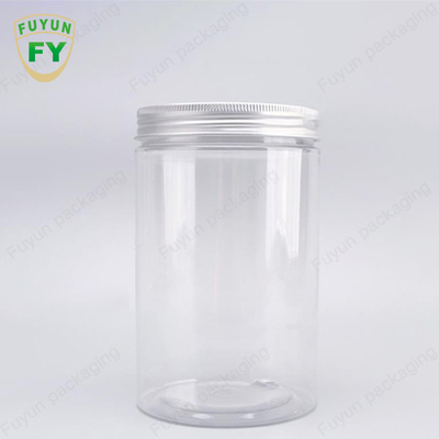 অ্যালুমিনিয়াম ক্যাপ ফুড গ্রেড সহ 30ml 40ml 150ml স্বচ্ছ প্লাস্টিক প্যাকেজিং জার