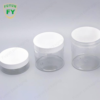 অ্যালুমিনিয়াম ক্যাপ ফুড গ্রেড সহ 30ml 40ml 150ml স্বচ্ছ প্লাস্টিক প্যাকেজিং জার