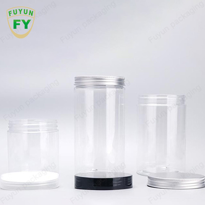 অ্যালুমিনিয়াম ক্যাপ ফুড গ্রেড সহ 30ml 40ml 150ml স্বচ্ছ প্লাস্টিক প্যাকেজিং জার