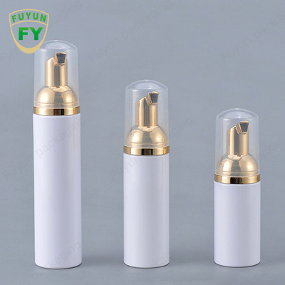 ক্লিয়ার ক্যাপ সহ 30ml 50ml 80ml গোল্ড ফোম পাম্প বোতল