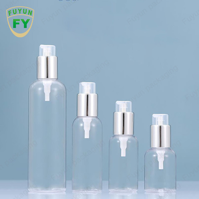 75ml 100ml 250ml প্লাস্টিক পাম্প বোতল সিরাম টোনার সিলভার লোশন পাম্প পাত্র