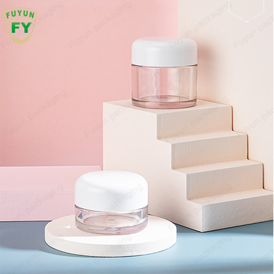 হোয়াইট ক্যাপ 30ml 50ml সহ প্লাস্টিক চকচকে হ্যান্ড আই ফেসিয়াল স্কিনকেয়ার ক্রিম জার
