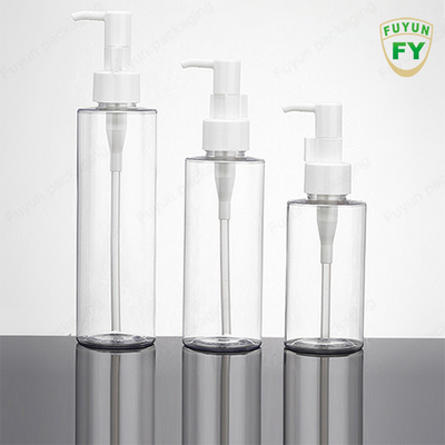 শরীরের তেলের জন্য 160ml 200ml ক্লিয়ার PET প্লাস্টিক পাম্প বোতল